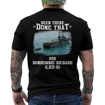 Uss Bonhomme Richard Lhd-6 Veterans Day Fathers Day Men's Back Print T-shirt | Mazezy