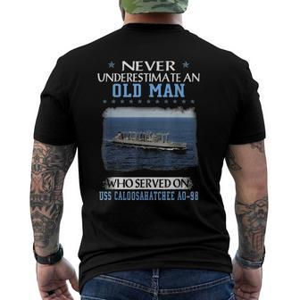 Uss Caloosahatchee Ao-98 Veterans Day Fathers Day Men's Back Print T-shirt | Mazezy