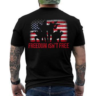 Veteran July 4Th For Menfreedom Isnt Free Veteran 65 Navy Soldier Army Military Men's Crewneck Short Sleeve Back Print T-shirt - Monsterry AU