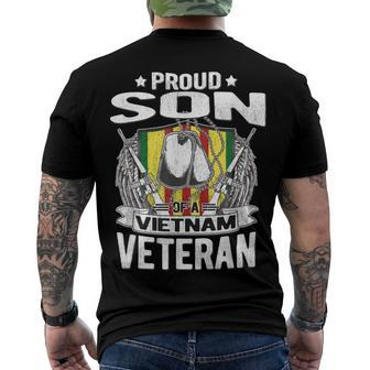 Veteran Proud Son Of A Vietnam Veteranmilitary Vets 165 Navy Soldier Army Military Men's Crewneck Short Sleeve Back Print T-shirt - Monsterry