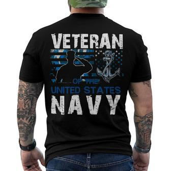 Veteran Veterans Day Us Navy Veteran Usns 128 Navy Soldier Army Military Men's Crewneck Short Sleeve Back Print T-shirt - Monsterry DE