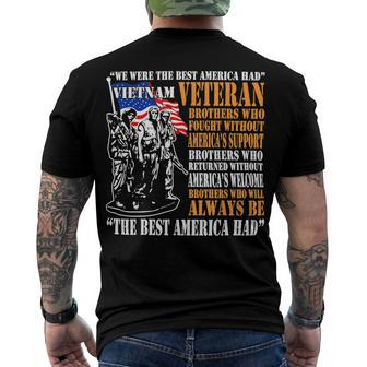Veteran Veterans Day We Were The Best America Had Vietnam Veteran 155 Navy Soldier Army Military Men's Crewneck Short Sleeve Back Print T-shirt - Monsterry