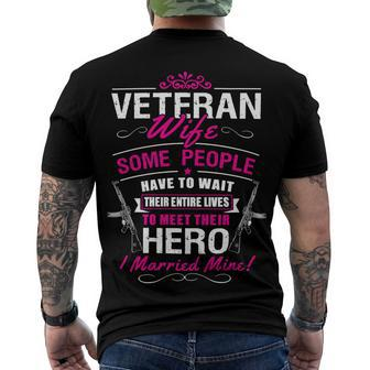 Veteran Veterans Day Wife 128 Navy Soldier Army Military Men's Crewneck Short Sleeve Back Print T-shirt - Monsterry DE