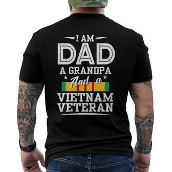 Veterans Day Grandpa Dad Vietnam Veteran Fathers Day Men's Back Print T-shirt | Mazezy