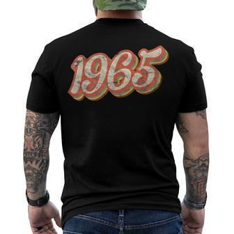 Vintage 1965 Text 56Th Birthday Retro 56 Year Old Men's T-shirt Back Print - Seseable
