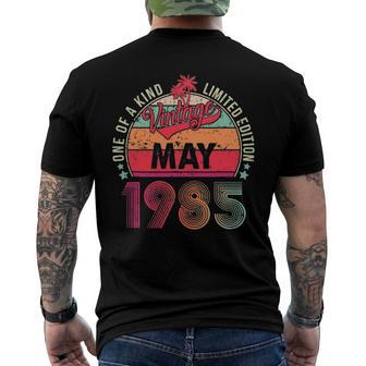 Vintage 37Th Birthday Awesome Since May 1985 Men's Back Print T-shirt | Mazezy