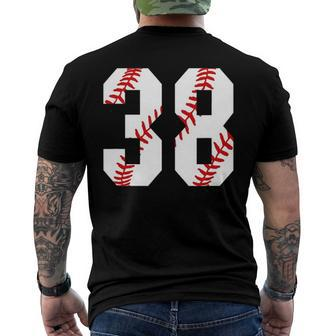 Vintage Baseball 38 Jersey Baseball Number 38 Player Men's Back Print T-shirt | Mazezy