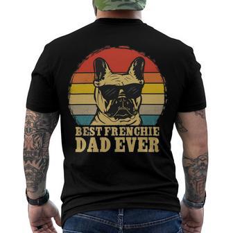 Vintage Best Frenchie Dad Ever Fathers Day 90 Shirt Men's Crewneck Short Sleeve Back Print T-shirt | Favorety CA