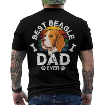 Vintage Distressed Best Lovers Dad 180 Beagle Dog Men's T-shirt Back Print - Seseable