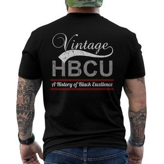 Vintage Hbcu A History Of Black Excellence Men's Back Print T-shirt | Mazezy