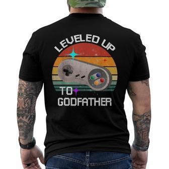 Vintage Leveled Up To Godfather Est 2021 Ver2 Men's Back Print T-shirt | Mazezy