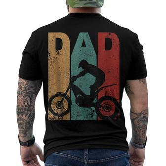 Vintage Motocross Dad Dirt Bike Fathers Day 4Th Of July Men's T-shirt Back Print - Seseable