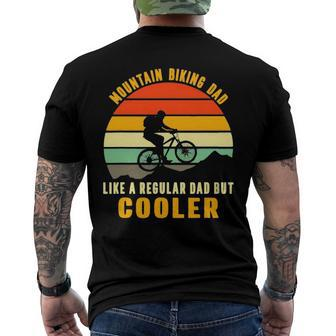 Vintage Mountain Biking Dad Like A Regular Dad But Cooller Men's Back Print T-shirt | Mazezy