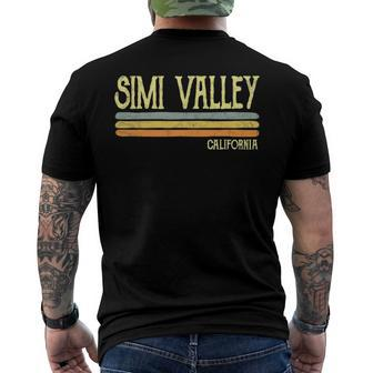 Vintage Retro Simi Valley California Vacation Men's Back Print T-shirt | Mazezy