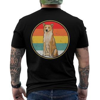 Vintage Retro Sunset Canaan Dog Dog Men's Back Print T-shirt | Mazezy
