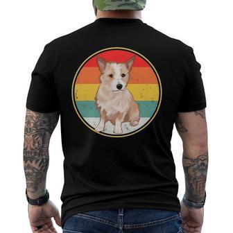 Vintage Retro Sunset Portuguese Podengo Pequeno Dog Men's Back Print T-shirt | Mazezy