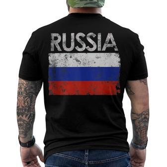 Vintage Russia Russian Flag Pride 500 Trending Shirt Men's Crewneck Short Sleeve Back Print T-shirt | Favorety CA