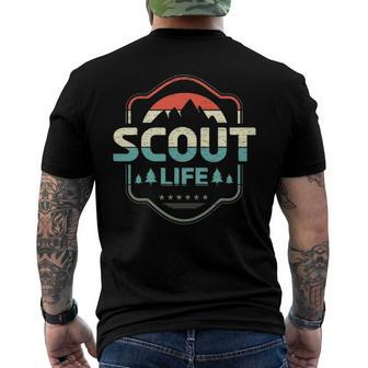 Vintage Scout Life For A Camping Nature Hiking Scout Men's Back Print T-shirt | Mazezy