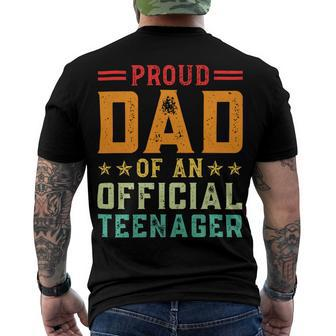 Vintage Thirteen Retro Proud Dad Of An 544 Shirt Men's Crewneck Short Sleeve Back Print T-shirt | Favorety