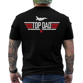 Men Vintage Top Dad Top Movie Gun Jet Fathers Day Birthday Men's T-shirt Back Print - Seseable