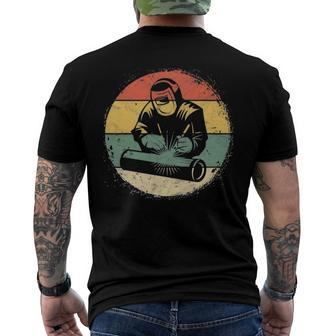 Mens Vintage Welder Welding Costume Cool Weld Worker Men's Back Print T-shirt | Mazezy