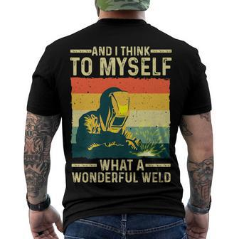 Vintage Welding For Men Dad Blacksmith Worker V2 Men's T-shirt Back Print - Seseable