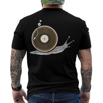 Vinyl Snail Vinyl Records Dj Vinyl Slug Lp Collector 155 Trending Shirt Men's Crewneck Short Sleeve Back Print T-shirt | Favorety