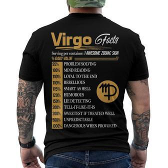 Virgo Zodiac Virgo Facts Birthday Men's T-Shirt Back Print - Seseable