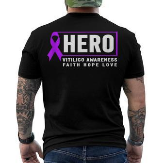 Vitiligo Awareness Hero - Purple Vitiligo Awareness Men's T-shirt Back Print - Seseable
