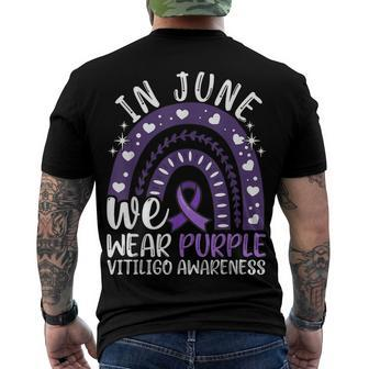 Vitiligo Awareness In June We Wear Purple Ribbon Men's T-shirt Back Print - Seseable