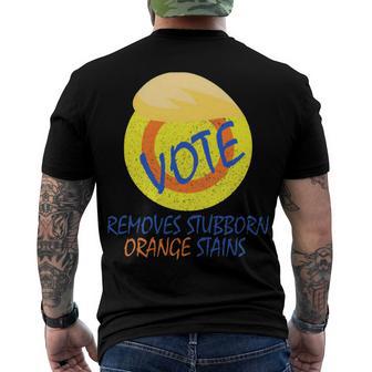 Vote Removes Stubborn Orange Stains 902 Shirt Men's Crewneck Short Sleeve Back Print T-shirt | Favorety AU