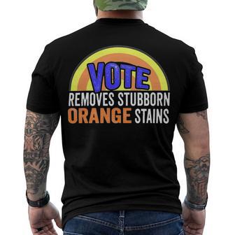 Vote Removes Stubborn Orange Stains 904 Shirt Men's Crewneck Short Sleeve Back Print T-shirt | Favorety