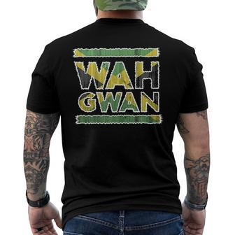 Wah Gwan Rasta Jamaica Flag Men's Back Print T-shirt | Mazezy