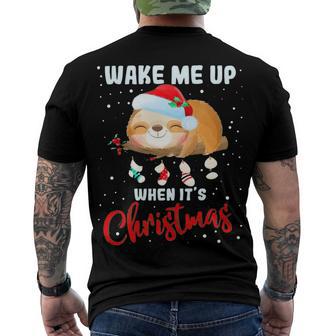 Wake Me Up When Its Christmas 819 Shirt Men's Crewneck Short Sleeve Back Print T-shirt | Favorety UK