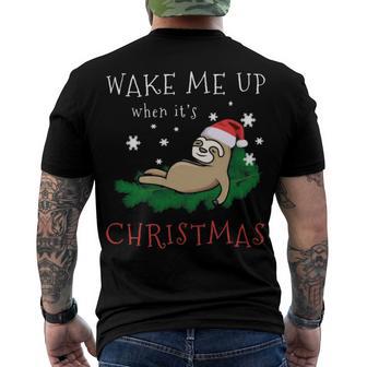 Wake Me Up When Its Christmas 820 Shirt Men's Crewneck Short Sleeve Back Print T-shirt | Favorety CA