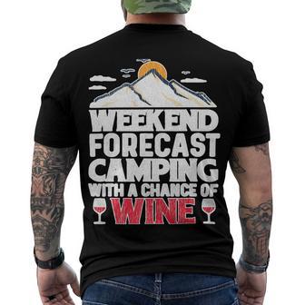 Weekend Forcast Wine Lover Outdoor 26 Shirt Men's Crewneck Short Sleeve Back Print T-shirt | Favorety AU