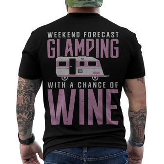 Weekend Forecast Camping With A Chance 18 Shirt Men's Crewneck Short Sleeve Back Print T-shirt | Favorety DE