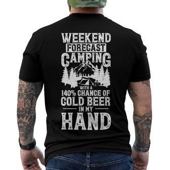 Weekend Forecast Camping With A Chance Active 24 Shirt Men's Crewneck Short Sleeve Back Print T-shirt | Favorety CA