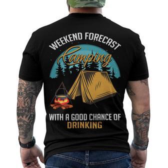 Weekend Forecast Camping With A Good 15 Shirt Men's Crewneck Short Sleeve Back Print T-shirt | Favorety UK