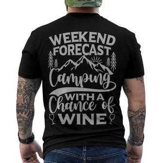 Weekend Forecast Mountain Camper 11 Shirt Men's Crewneck Short Sleeve Back Print T-shirt | Favorety