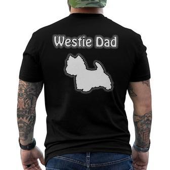 Westie - Westie Dad Dog Dad Men's Back Print T-shirt | Mazezy