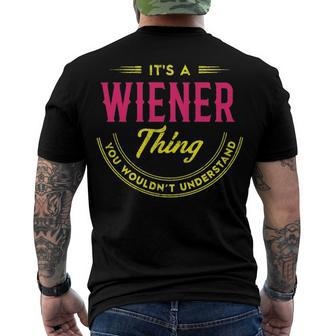 Wiener Name Print T Shirts Shirts With Name Wiener Men's T-Shirt Back Print - Seseable