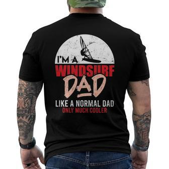 Windsurf Dad Fathers Day Surfer Windsurfing Men's Back Print T-shirt | Mazezy