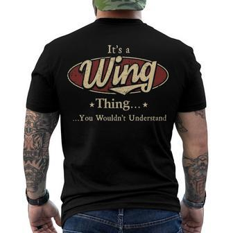 Wing Name Print T Shirts Shirts With Name Wing Men's T-Shirt Back Print - Seseable
