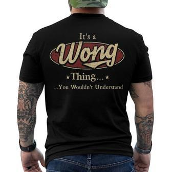 Wong Name Print T Shirts Shirts With Name Wong Men's T-Shirt Back Print - Seseable