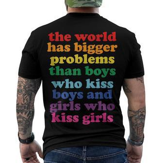 The World Has Bigger Problems Lgbt Community Gay Pride Men's Back Print T-shirt | Mazezy