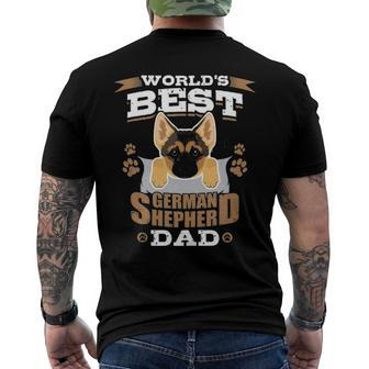 Mens Worlds Best German Shepherd Dad Dog Owner Men's Back Print T-shirt | Mazezy