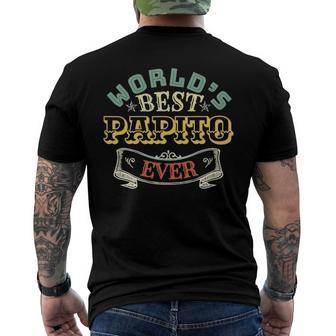 Worlds Best Papito Ever Awesome Papito Men's Back Print T-shirt | Mazezy