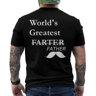 Worlds Greatest Farter- Fathers Day For Dad Men's Back Print T-shirt | Mazezy