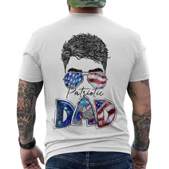 4Th Of July American Flag Dad Life Patriotic Dad Daddy Men's T-shirt Back Print - Seseable